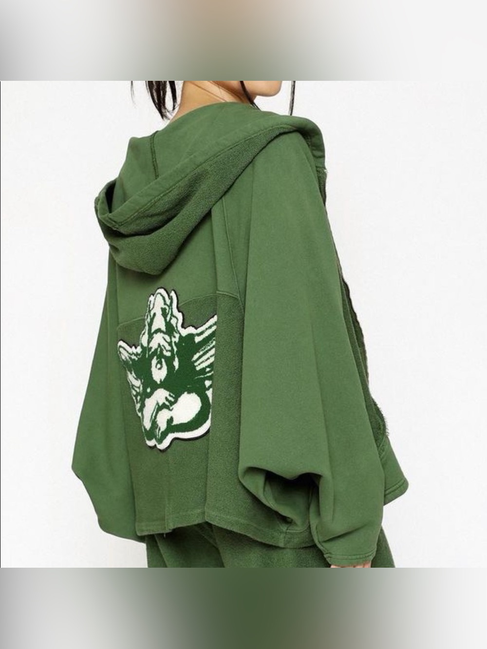 Boys Lie Green With Enzy Zip Up Hoodie